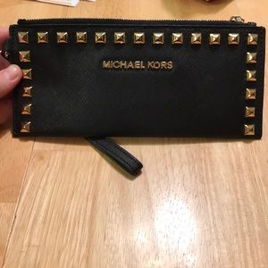 Michael Kors Black Studd Wristlet